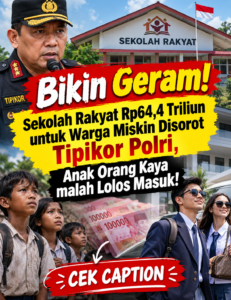 Bikin Geram! Sekolah Rakyat Rp64,4 Triliun untuk Warga Miskin Disorot Tipikor Polri, Anak Orang Kaya Malah Lolos Masuk!